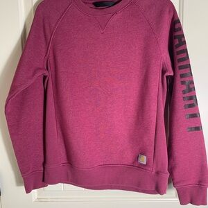 Carhartt Women’s Relaxed Fit Fuchsia Crewneck Sweater